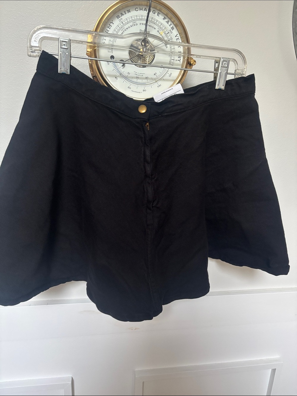 Black Women's Button-flared mini skirt